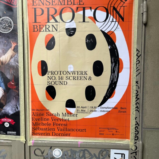 Poster of the Premiere CHROMA - Poster of the premiere concert photographed on the street