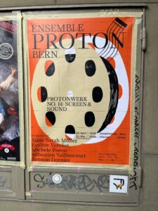 Poster of the Premiere CHROMA - Poster of the premiere concert photographed on the street